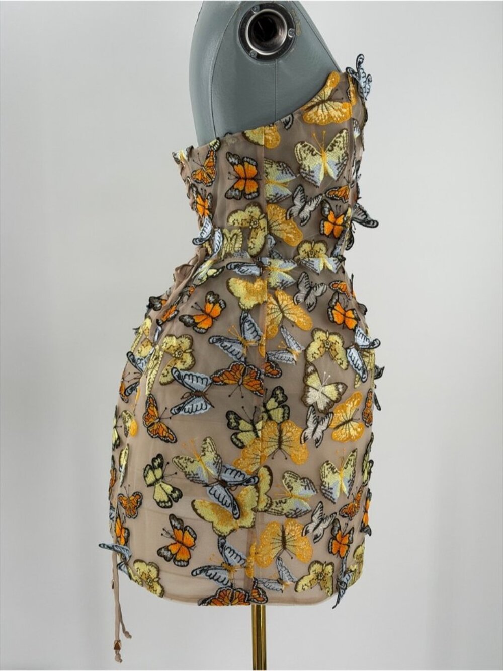 🆕 BRONX & BANCO 🧿 NWOT Bella Butterfly Maraya Strapless Mini Dress, Sz L US 8 - Picture 5 of 15